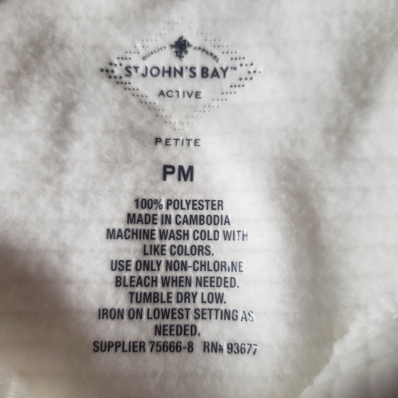 St John's Bay | Petite Med | Cream Fleece Half-Zip - Picture 6 of 7
